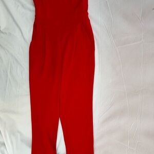 Express Vibrant Red Jumpsuit 2